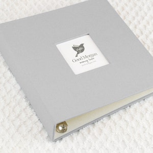 Baby Memory Book Custom 5 Year Baby Memory Album Scrapbook  - Grey Album
