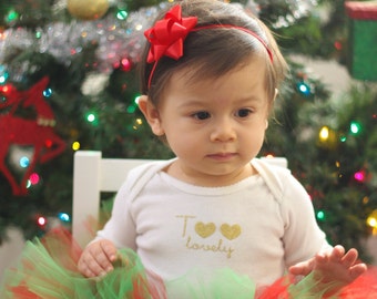 Present Satin Bow Headband. Baby Headband. Newborn Headband. Infant Headband. Girl Headband. Christmas Headband. Present Bow Headband.