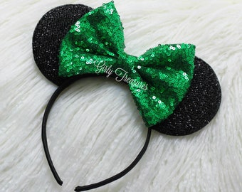 Emerald Green Mouse Ears. Green Mouse Ears. St. Patrick's Day Mouse Ears Headband. Mouse Ears Headband. Disney Headband. One Size Fits Most.