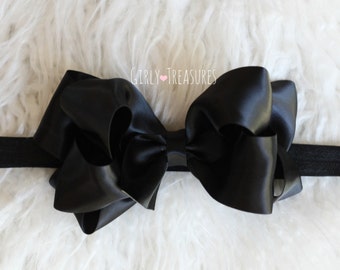 Black Bow Headband. Baby Headband. Girl Headband. Newborn Headband. Women Headband. Photo Prop.