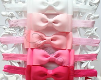 Bow Headband Set. Baby Headbands. Girl Headbands. Newborn Headbands. Photo Prop. Valentines Day. Barbie headband set.