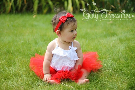 Red Satin Bow Baby Baby Newborn