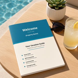 Airbnb Welcome Book Template | Editable Canva Guest Guide