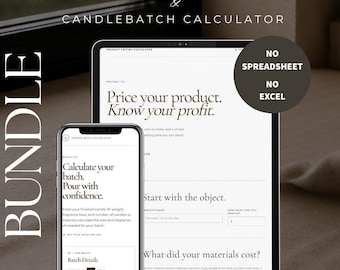 Candle Batch & Pricing Calculator Bundle | Business Tools (Digital Download)