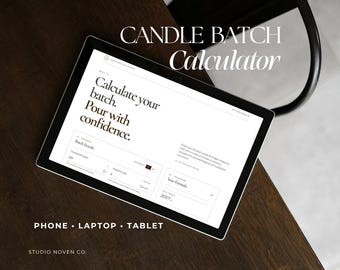 Candle Batch Calculator | Wax & Fragrance Oil Tool (Digital)