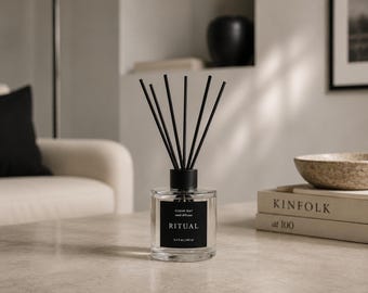 Reed Diffuser Minimal Label Template | Editable Canva Template