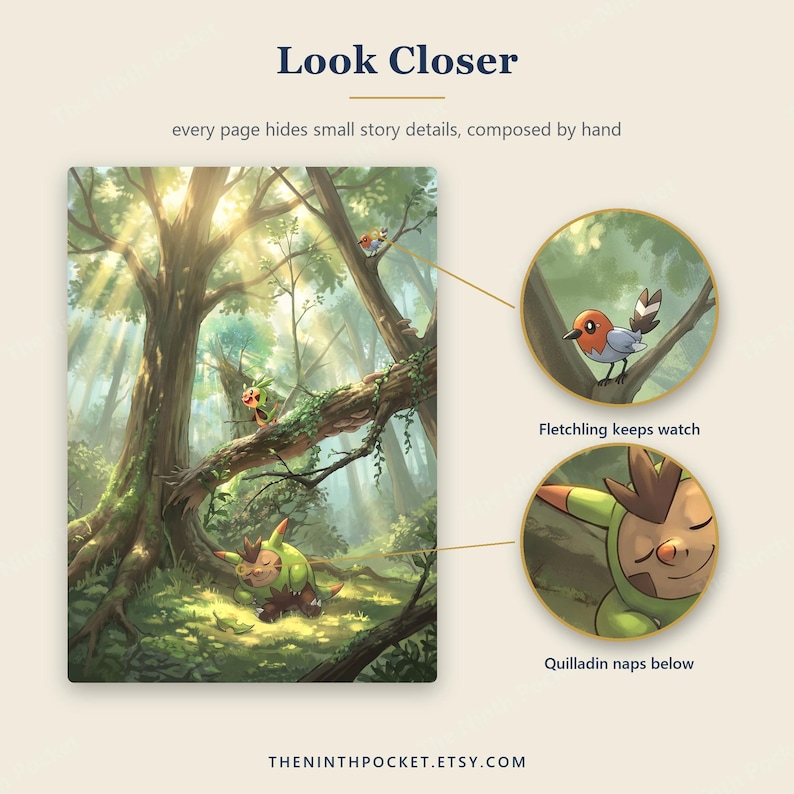 Chespin 087/086 Chaos Rising-inspirerad utökad konst | Pärm med 9 fickor | Forest TCG-kortdisplay | Utskrivbar digital nedladdning bild 8