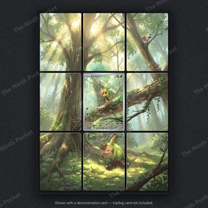 Chespin 087/086 Chaos Rising-inspirerad utökad konst | Pärm med 9 fickor | Forest TCG-kortdisplay | Utskrivbar digital nedladdning bild 2
