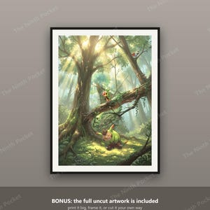 Chespin 087/086 Chaos Rising-inspirerad utökad konst | Pärm med 9 fickor | Forest TCG-kortdisplay | Utskrivbar digital nedladdning bild 7