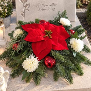 Grave christmas arrangement for vase