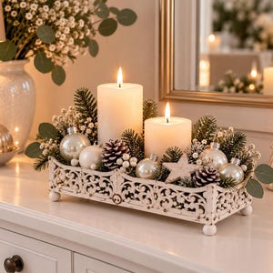Beleuchteter weihnachtskranz
