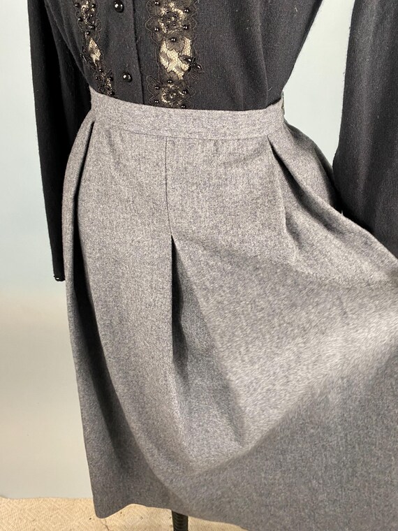 Vintage Pendleton Gray Fully Lined Pleated Wool S… - image 6