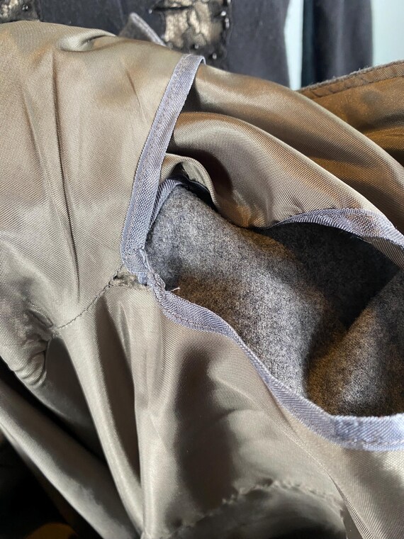 Vintage Pendleton Gray Fully Lined Pleated Wool S… - image 8