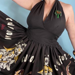 Hawaiian 2- 1950’s Styled Boned Button Back Halter Top by Loreleis Vintage Made to Order Choose your Fabric!