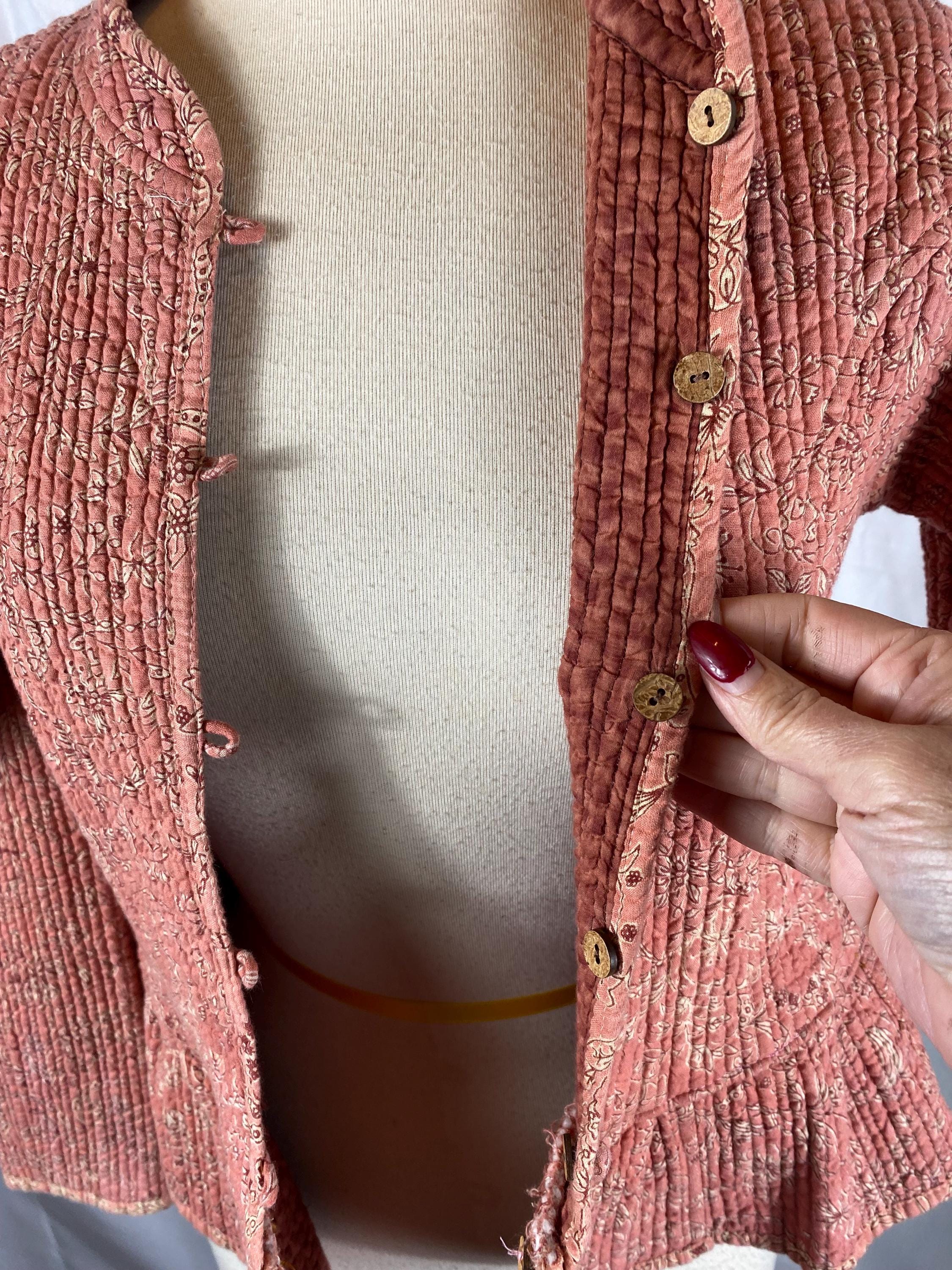 Modern French-Style Printed Cotton Jacket