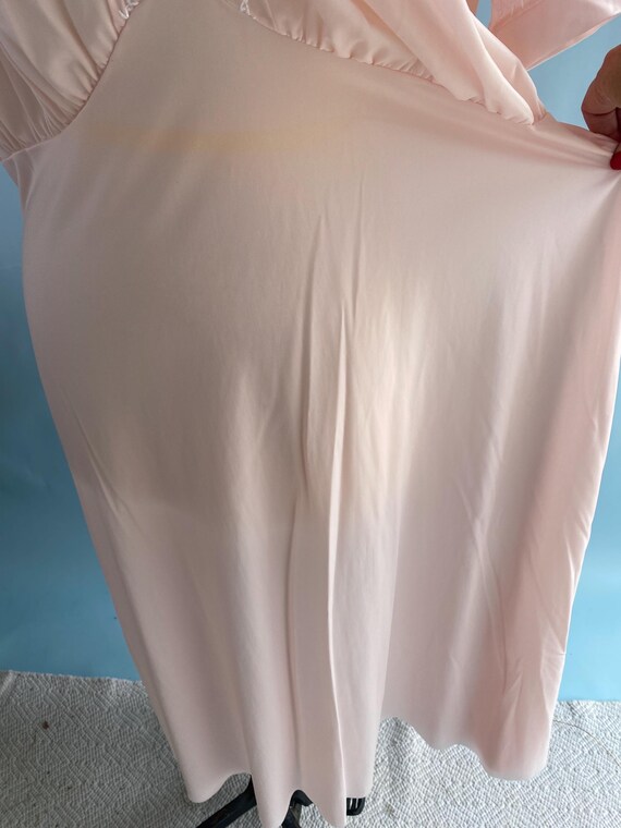 Volup Soft Pink Vintage Silky Button Front Nightg… - image 2