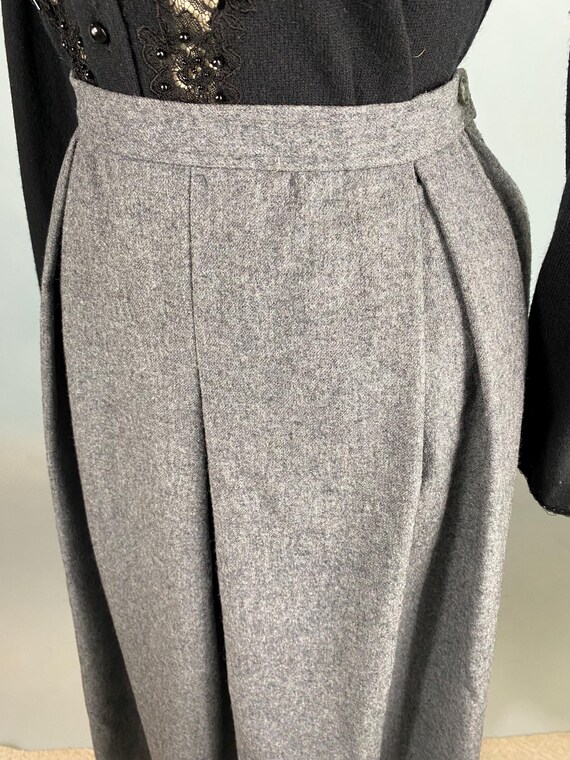Vintage Pendleton Gray Fully Lined Pleated Wool S… - image 11