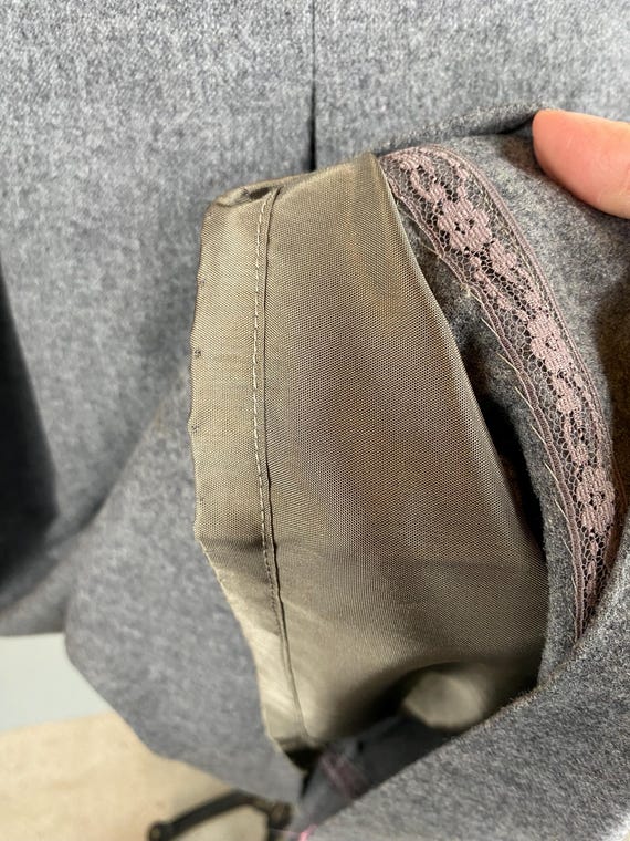 Vintage Pendleton Gray Fully Lined Pleated Wool S… - image 16