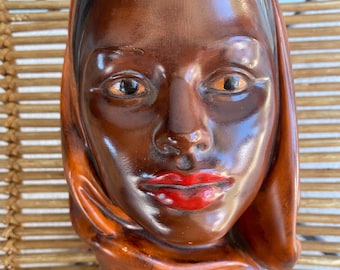 Vintage Marwal Style Exotic Woman Lady Head Bust