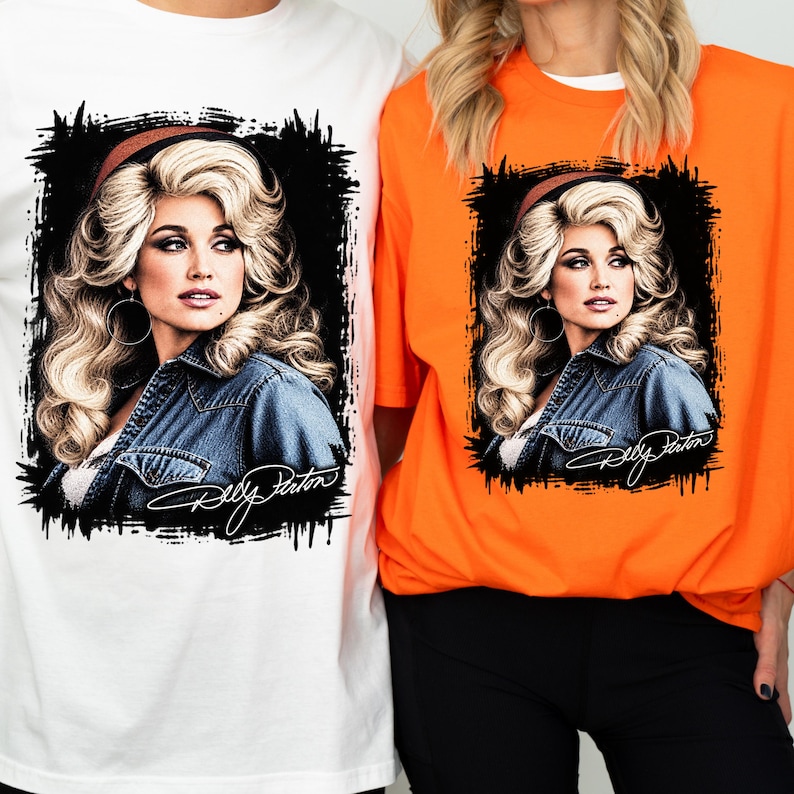 Orange Haired Rapper Dolly Vintage Country Singer Dtf Transfer, Retro Western Country Music ...
