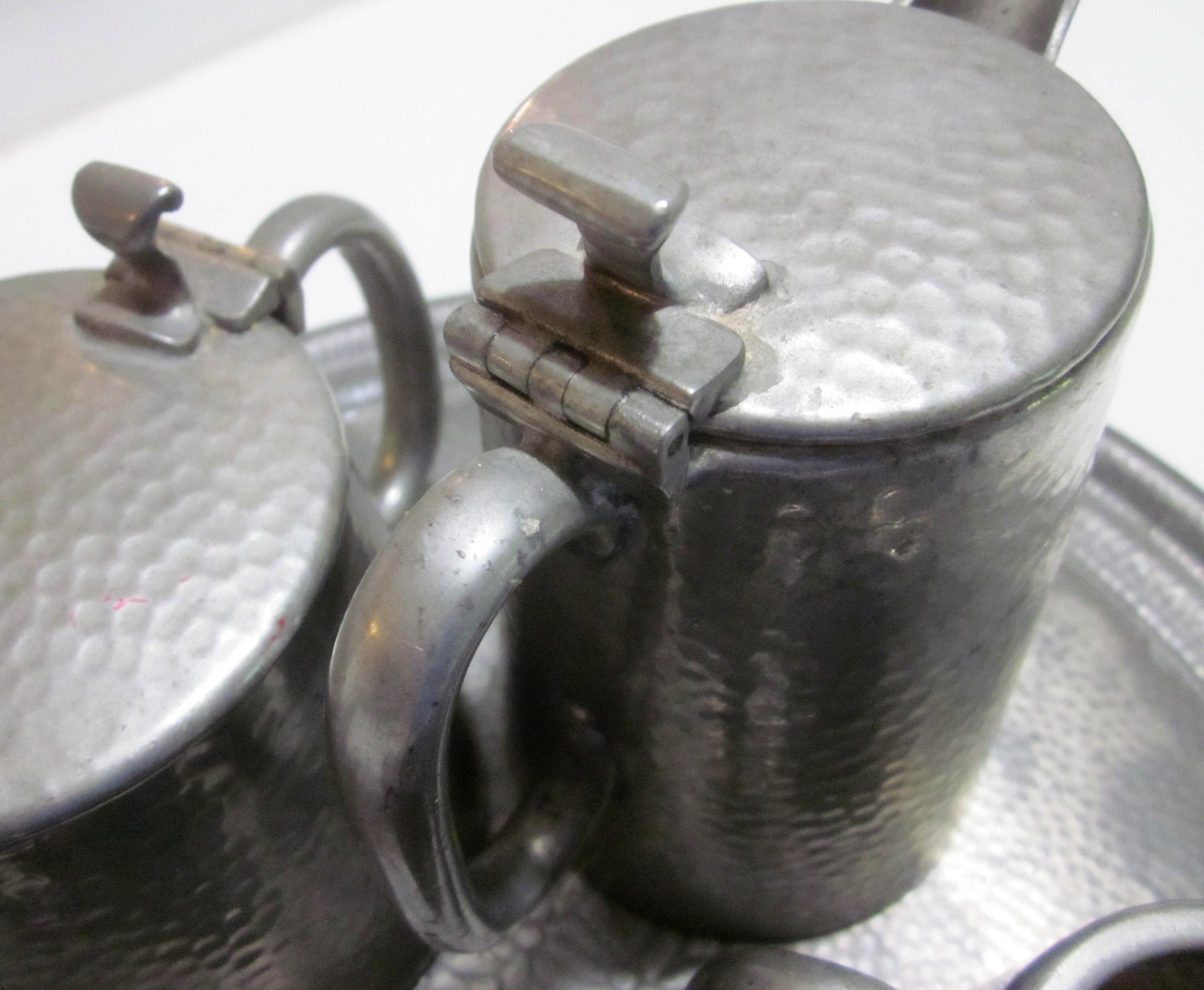 Pewter Tea Set English Pewter Roundhead Pewter Art Deco Etsy