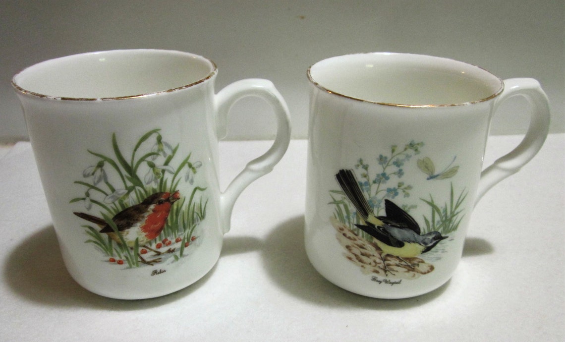 Sadler Wellington Mugs Bird Mugs Bone China Mugs Made in Etsy