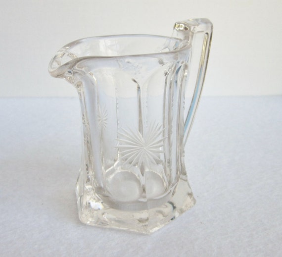 Vintage Westmoreland Small Glass Pitcher Or Creamer Mini - Small Glass Pitcher For Syrup Vintage Westmoreland Small Glass Pitcher Or Creamer Mini - Small Glass Pitcher For Syrup
