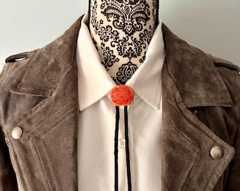 Orange Bolo with Black Tie
