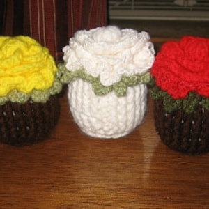 Cup Cake Flowers crochet pattern