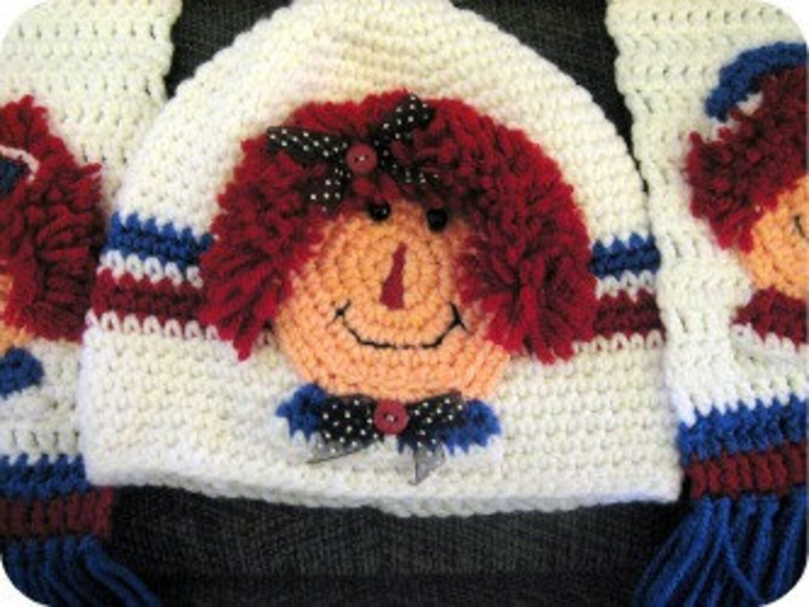 Raggedy Ann and Andy Hat and Scarf Set -crochet Pattern - Etsy