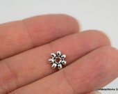 Antique Silver Wire Wrapped Czech Glass Drop Charms. WW 61 2 Charms