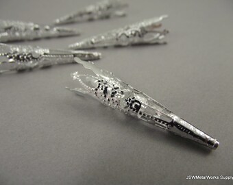 Filigree Cone Ends 40mm Goldtone Pack of 10