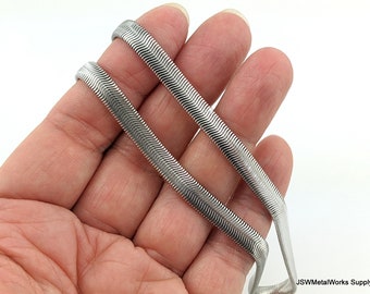 6.3mm Stainless Steel Herringbone Chain Necklace for Jewelry Making, 18 Inch Finished Ready to Wear Herringbone Chain