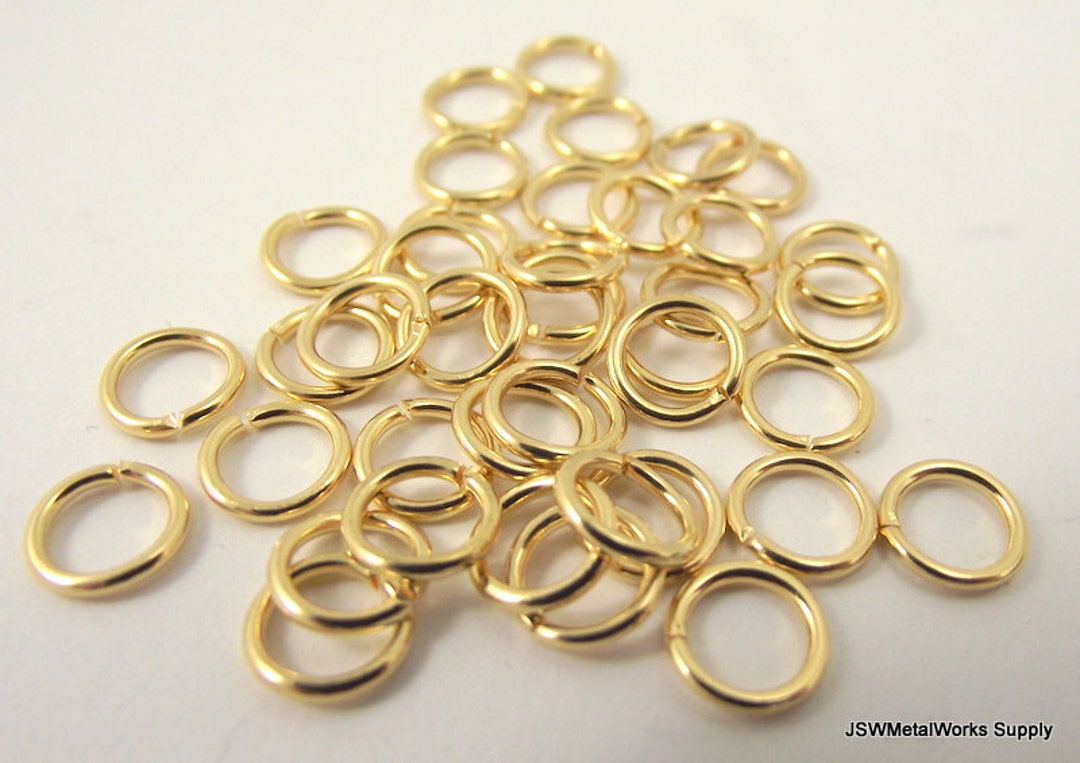 Anillo de salto cerrado de 18 ga y 6 mm relleno de oro rosa de 14 kt