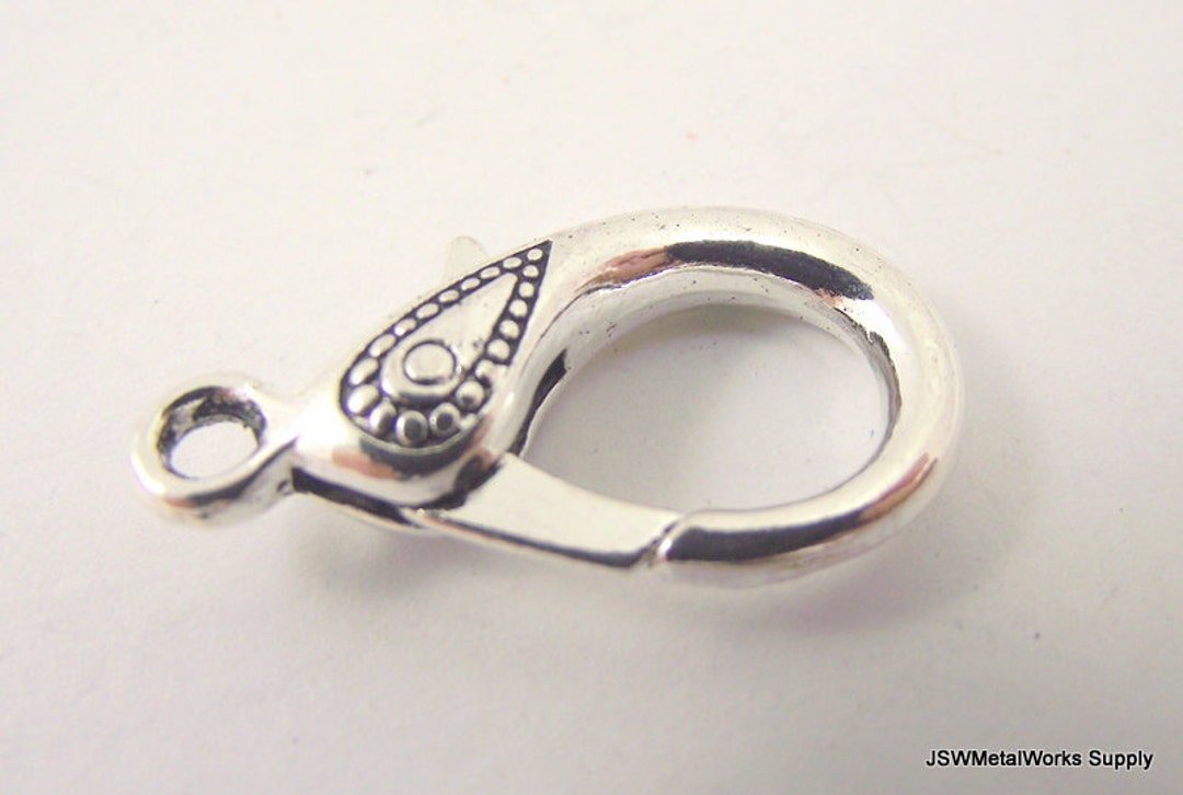 thumbnail image 2 of 20 Pcs Silver Plated Pewter Lobster Claw Clasps - 12x6mm For Jewelry Making 2 of 5