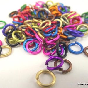 1/2 oz eloxierte Aluminium Biegeringe, 18 ga 3/16 Biegering Verbinder Links, Metall Biegeringe für Handwerk DIY