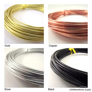  The Beadsmith 18-Gauge Anodized Petite Cut Aluminum Wire for  Jewelry Making, 39 Feet / 13 Yard Spool (Light Gold Color)