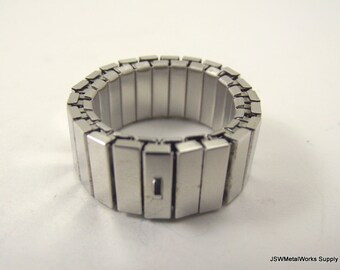 Ringbasis van roestvrij staal met enkele lus, Cha-Cha-ring, stretch, drie lussen, 9 mm zilveren roestvrijstalen ring blanco