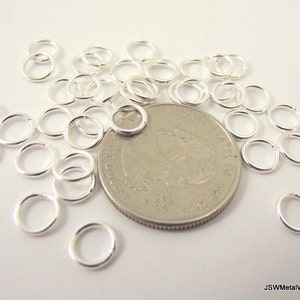 7mm Silver Jump Ring, Silver Jumpring, 18 ga, 100, Silver Jumpring Connector Links