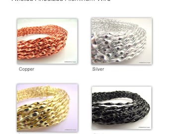 Twisted Anodized Aluminum Wire, 3mm Twisted Wire, 16 gauge, 10 meter coil, Twisted Wire, Wire Wrapping DIY LAST ONES