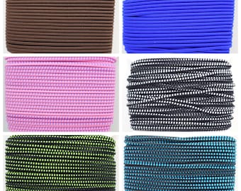 2mm Elastic Rubber and Nylon Cord for Face Mask or Jewelry Making DIY, CHOOSE your COLOR, Round Stretch Craft Cord