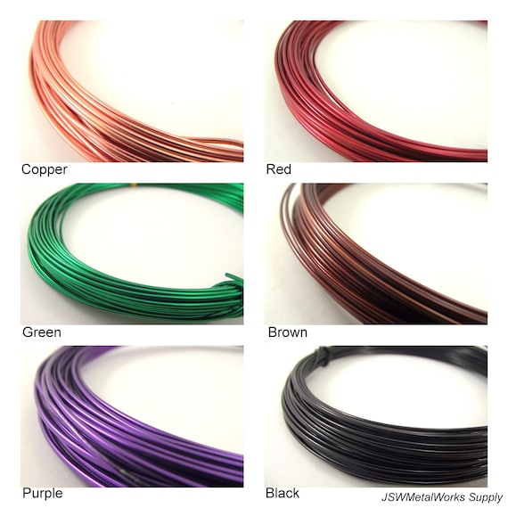 16 Gauge Aluminum Wire, 1.2 Mm Colored Round Aluminum Wire for Crafts and  Wire Wrapping DIY 