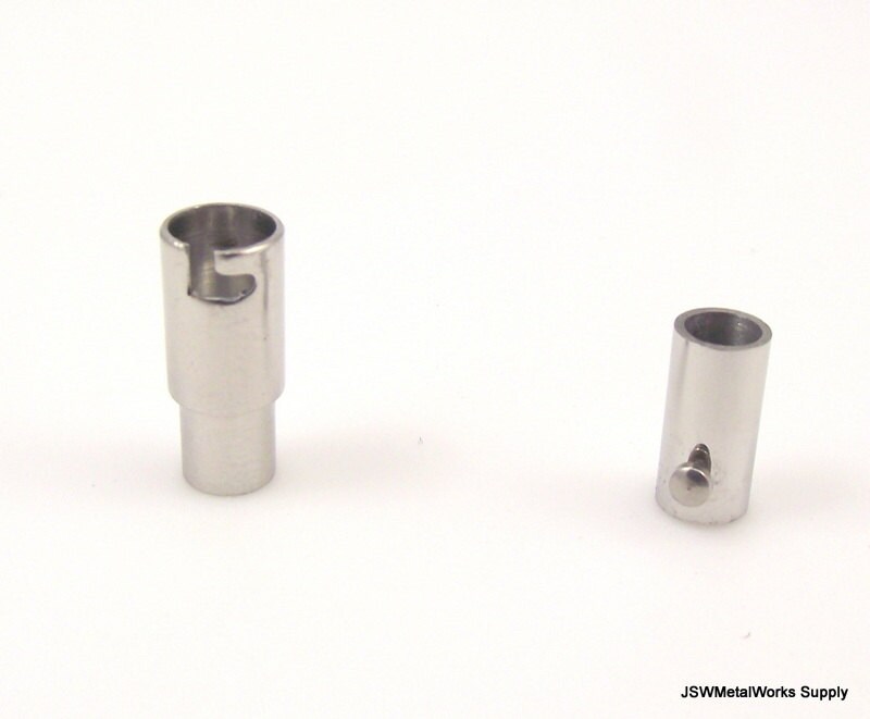 1 Magnet-Verschluss Ø 20x7mm zum Kleben - Edelstahl Hochglanz