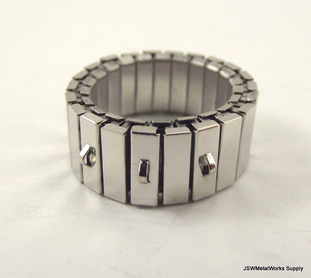 Stretch Stainless Steel Triple Loop Ring Base Silver Stretch Etsy