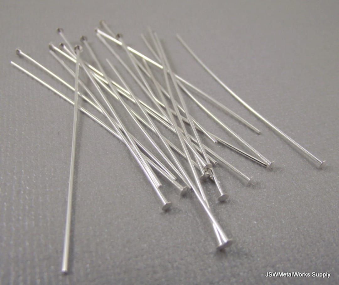 2 Inch 21ga Silver Headpins 21 Gauge Silver Head Pin Finding - Etsy