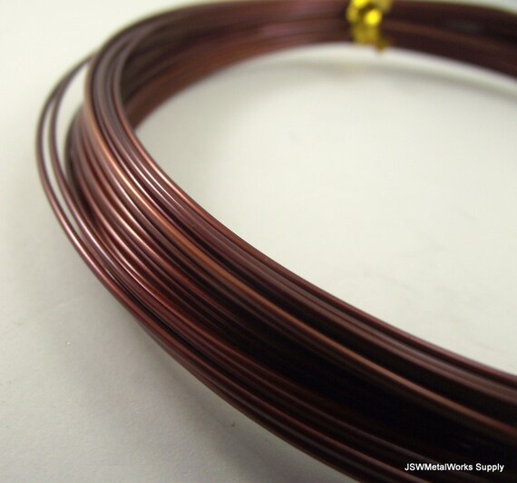 Brown Colored Aluminum Wire 14 gauge 45 foot coil Brown Etsy