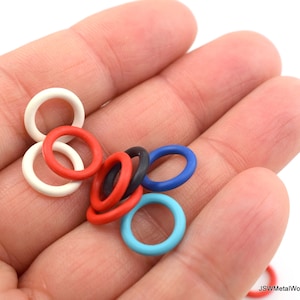 0.3 oz Rubber Closed Jump Rings, EPDM O Ring, Jumpring Connector Links 16 ga SWG 5/16 (approx 100 rings)