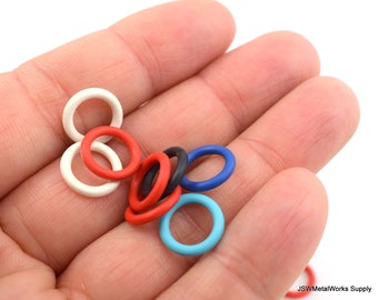0.3 oz Rubber Closed Jump Rings, EPDM O Ring, Jumpring Connector Links 16 ga SWG 5/16 (approx 100 rings)