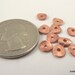Wavy Brushed Copper Rondelles, Copper Spacer Accent Heishi Beads ...