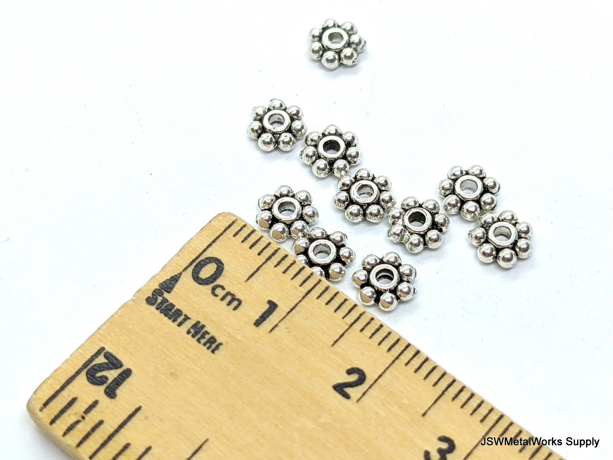 M8952 100 pieces 100 Antique silver pewter 4x3mm rondelle spacer beads 